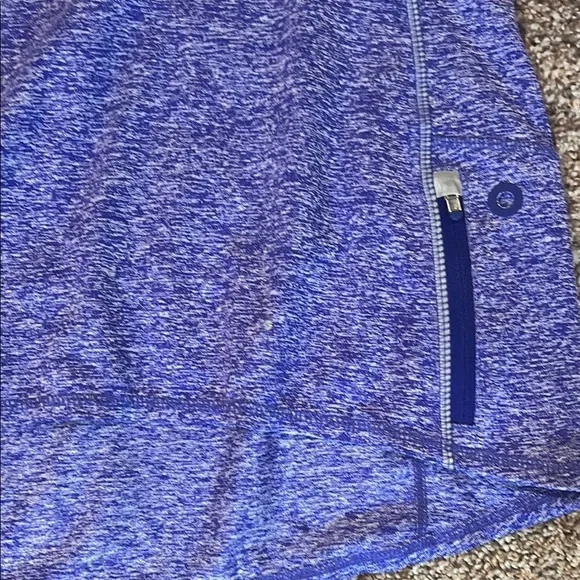 Athleta Heathered Purple Quarter-Zip Top - Picture 3 of 4